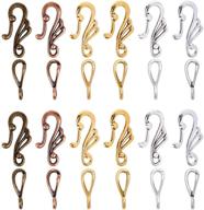 🔗 120 sets of 6 unique styles tibetan style alloy s hook clasps in mixed colors for jewelry making - bracelet, necklace, and more logo