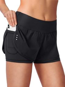 img 4 attached to Womens Running Workout Athletic Pockets Sports & Fitness