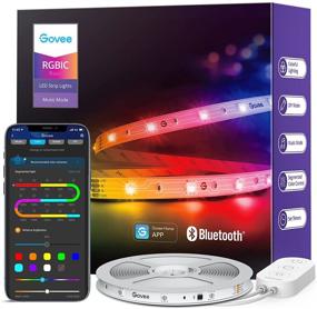 img 4 attached to 🎨 Govee 16.4ft RGBIC LED Strip Lights: Smart App Control, DIY Segments, Music Sync, Bluetooth Control, Color Changing for Bedroom, Gaming Room, Christmas