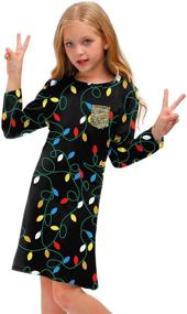 img 3 attached to 🎄 BesserBay Christmas Sleeve Crewneck Pocket Girls' Clothing: Festive Fashion for Little Ones"