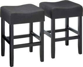 img 4 attached to 🪑 Portman Fabric Counter Stools, Set of 2, Dark Charcoal by Christopher Knight Home, 300877