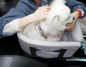 img 1 attached to 🐶 Ximei Dog Booster Car Seat with Armrest Center Console | Secure & Safe Travel Seat for Small Dogs and Cats in SUV | Pet Booster Car Seat for Puppy | Enhanced SEO