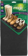 🧞 magic carpet boot mat: snow & water absorbent mat for cold weather, machine washable - 16"x32" (brown) logo