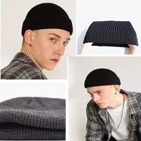 img 3 attached to 🎩 MAIAGO Unisex Fisherman Beanie Hat, Wool Knit Cuffed Cap for Men and Women, Warm Winter Beanie