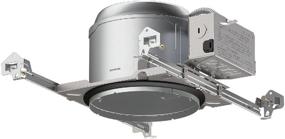 img 2 attached to 💡 HALO E27ICAT E26 Series Recessed Lighting Shallow New Construction Insulation Contact Rated Air-Tite Housing, 6 In, Aluminum - The Ultimate Solution for Efficient Recessed Lighting