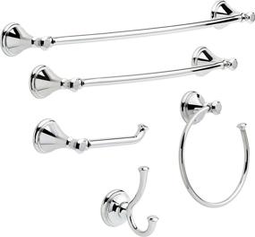 img 3 attached to 🚽 Durable and Stylish DELTA 79750 Cassidy Toilet Paper Holder in Polished Chrome