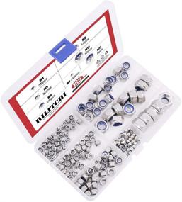 img 2 attached to ➰ Hilitchi 175-Piece Stainless Steel Nylon Lock Nut Assortment: M3 M4 M5 M6 M8 M10 M12 Size (Lock Nuts)