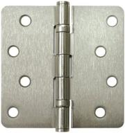 deltana s44r4bb26d ball bearings steel 4-inch x 4-inch x 1/4-inch radius hinge logo