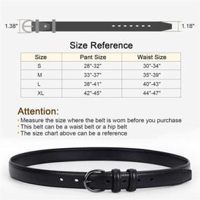 img 1 attached to Stylish WERFORU Leather Skinny Silver Buckle Belt for Women's Fashion Accessory