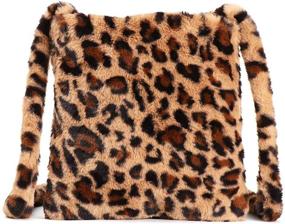 img 4 attached to 👜 Сумка-переноска "Leopard" для женщин с большим объемом плеч от BABABA и кошельки