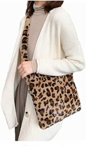 img 1 attached to 👜 Сумка-переноска "Leopard" для женщин с большим объемом плеч от BABABA и кошельки