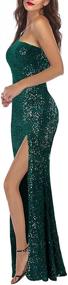 img 3 attached to 💃 Dazzling ARFAR Women's One Shoulder Sequin Party Dress: Sexy Split, Long Sleeve, Perfect for Evening Events