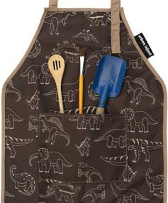 img 3 attached to Small Urban Infant Little Helper Apron for Kids - Dinosaurs; Ideal for Cooking, Baking, Crafting, Art, Gardening; Machine Washable; Suitable for Boys and Girls