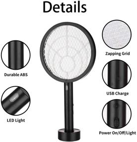 img 2 attached to 🦟 Bug Zapper 4000V Fly Swatter: Powerful Indoor and Outdoor Pest Control with USB Rechargeable Feature, LED Lighting, and 3 Layer Mesh Safety Protection