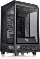 🖥️ thermaltake tower 100 - black edition mini tower computer chassis with tempered glass and usb 3.1 gen 2 type-c support for mini-itx - ca-1r3-00s1wn-00 logo