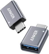 💻 anker usb c adapter (2 pack) – high-speed data transfer for macbook pro, ipad pro, samsung notebook 9, dell xps, and more logo