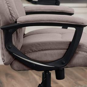 img 2 attached to Serta Executive High Back Office Chair: Lumbar Support, Ergonomic Design, Swivel & Gaming Friendly - Microfiber Gray