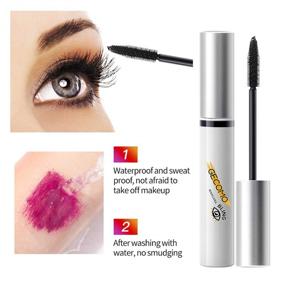 img 2 attached to 💄 GECOMO 4PCS Colored Mascara Set: Enhance Your Lashes with Blue, Brown, Purple, and Black Shades for Extra Volume, Length, and Definition! Waterproof, Long Lasting, and Hypoallergenic - Get your 4D Silk Fiber Lash Extensions Mascara Now!