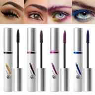 💄 gecomo 4pcs colored mascara set: enhance your lashes with blue, brown, purple, and black shades for extra volume, length, and definition! waterproof, long lasting, and hypoallergenic - get your 4d silk fiber lash extensions mascara now! logo