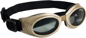 img 1 attached to 🐶 Doggles Originalz Chrome Frame Dog Goggles with Smoke Lens