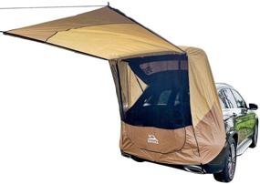 img 4 attached to Versatile Waterproof Tailgate Shade Awning Tent 🏕️ for Small to Large Size SUV - 3000MM, Yellow