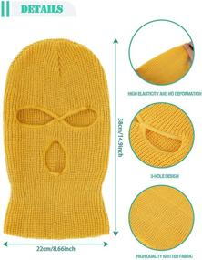 img 2 attached to 🧣 Geyoga Knitted Neck Cover Balaclava: Full Face & 3-Holes, Ideal Winter Hat for Outdoor Sports & Cycling - Unisex Design