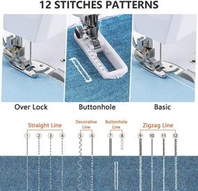 img 1 attached to Kylinton Mini Sewing Machine for Beginners - Electric with Foot Pedal, 12 Stitches, High-Low Speeds, Automatic Winding - Perfect for Kids, Girls, and Adults