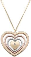 stylish plated rotatable love heart pendant necklace - perfect mother's day gift for women and girls logo