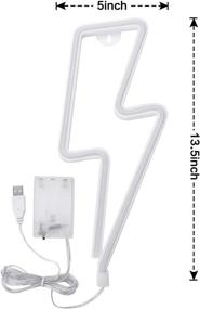 img 3 attached to ⚡ Lightning Bolt Neon Sign – Brighten Up Your Bedroom with USB or Battery-Powered LED Decor!