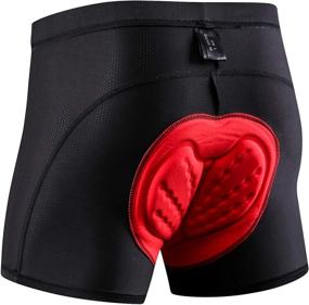 img 4 attached to 🩲 Comfortable and Supportive: MUCUBAL Men's 3D Padded Cycling Underwear Shorts for MTB Bike Bicycle