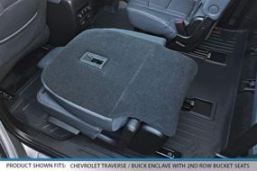 img 3 attached to 🚗 MAXLINER Floor Mats for 2018-2021 Chevrolet Traverse / Buick Enclave with 2nd Row Bucket Seats - Black, 2nd and 3rd Row Liner