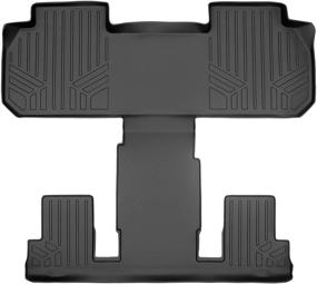 img 4 attached to 🚗 MAXLINER Floor Mats for 2018-2021 Chevrolet Traverse / Buick Enclave with 2nd Row Bucket Seats - Black, 2nd and 3rd Row Liner