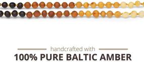 img 1 attached to Certified Genuine Baltic Amber Necklace - Raw & Unpolished Baroque Necklace with Rainbow Colors, 12.5 Inches