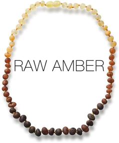 img 4 attached to Certified Genuine Baltic Amber Necklace - Raw & Unpolished Baroque Necklace with Rainbow Colors, 12.5 Inches