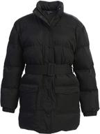 aspen puffer coat medium black logo