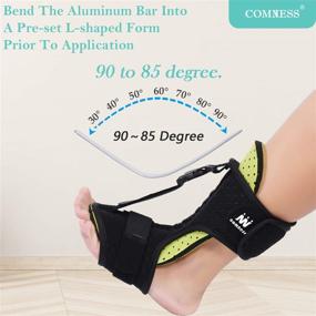 img 1 attached to 👣 COMNESS Night Splint: Adjustable Foot Brace for Plantar Fasciitis Relief, Ankle, Heel, and Arch Pain - Supports Women & Men, Provides Foot Drop Support