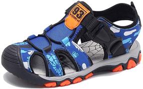 img 4 attached to Boys' Zenicham Closed Toe Outdoor Athletic Sandals