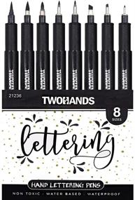 img 4 attached to TWOHANDS Hand Lettering Pens, Calligraphy Markers, Brush Pens, Black, 8 Sizes for Beginners Writing, Modern Calligraphy, Art Drawings, Watercolor Illustrations, Journaling, 21236