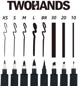 img 3 attached to TWOHANDS Hand Lettering Pens, Calligraphy Markers, Brush Pens, Black, 8 Sizes for Beginners Writing, Modern Calligraphy, Art Drawings, Watercolor Illustrations, Journaling, 21236