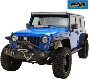 img 3 attached to Enhance Your Jeep Wrangler's Visibility with the EAG 22-Inch LED Light Bar and Windshield Hood Mounts Bracket Kit (07-18 JK)