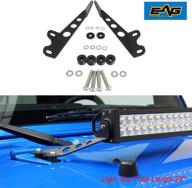 enhance your jeep wrangler's visibility with the eag 22-inch led light bar and windshield hood mounts bracket kit (07-18 jk) logo