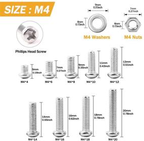 img 3 attached to 🔩 Versatile Stainless Machine Phillips Washers Assortment: The Ultimate Hardware Solution