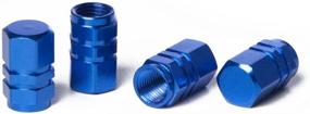 img 4 attached to Circuit Performance VC2 Series Blue Aluminum Valve Stem Caps (Set Of 4)