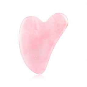 img 4 attached to 💚 Heart Shape Mysense Level A Gua Sha Facial Massage Tool - Jade and Rose Quartz Guasha Face Massage Tool for Women, Skin Care Massage Beauty Tool for Body, Eyes, Neck, and Slimming Massager