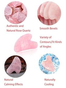 img 3 attached to 💚 Heart Shape Mysense Level A Gua Sha Facial Massage Tool - Jade and Rose Quartz Guasha Face Massage Tool for Women, Skin Care Massage Beauty Tool for Body, Eyes, Neck, and Slimming Massager