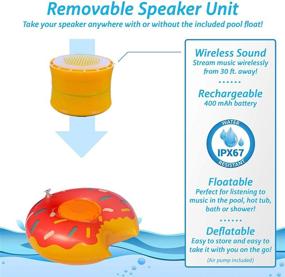 img 2 attached to 🍩 Aduro Aquasound: The Ultimate Inflatable Waterproof Bluetooth Speaker - Fun Pool Accessories for Kids - Donut design!