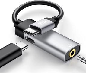 img 4 attached to 🎧 ESR USB-C PD адаптер для наушников: 2-в-1 аудио адаптер с быстрой зарядкой для Samsung Galaxy и iPad Pro, серый