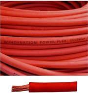 🔌 windynation's 6 gauge pure copper flexible cable wire - perfect for car, inverter, rv, solar welding battery, 25 feet red awg logo