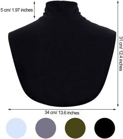 img 3 attached to SATINIOR Pieces Detachable Turtleneck X Large Men's Accessories