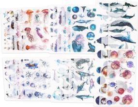 img 2 attached to 🎨 Knaid Watercolor Fantasy Stickers Set: The Ultimate Decorative Stickers for Scrapbooking, Kid DIY Crafts, Journals, Planners, and More!